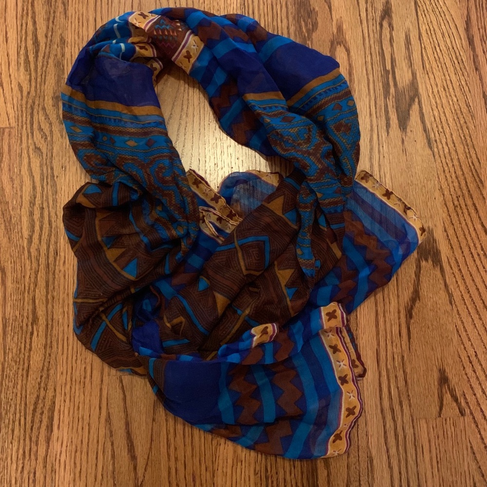 Royal Blue Boho Scarf
